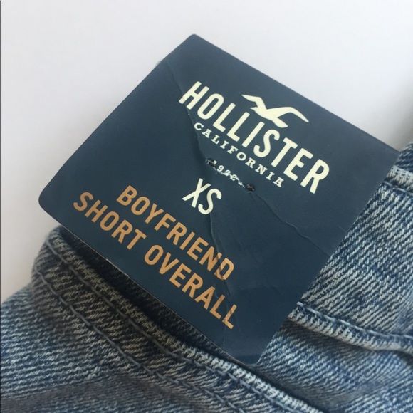 HOLLISTER XS Boyfriend Short Overall NWT - Picture 10 of 10